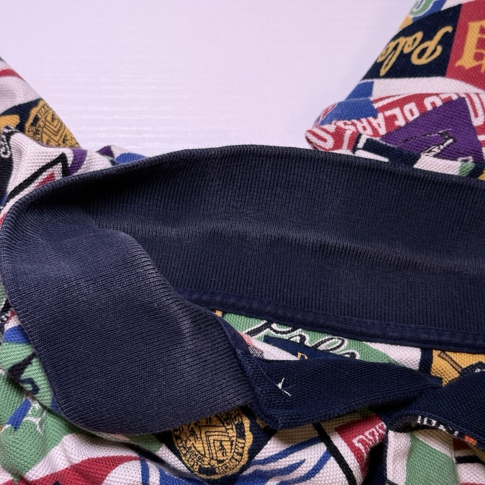 Polo Ralph Lauren Pennant Flag Shirt Baseball Bears All Over Print Sz L * READ* - Picture 13 of 14